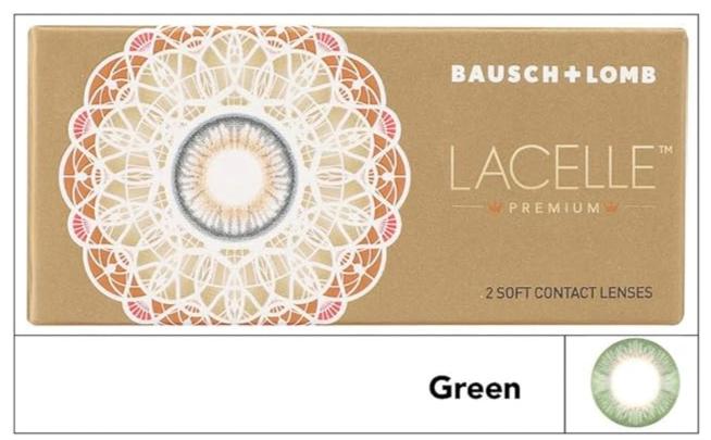 Bausch & Lomb Lacelle Premium Color Contact Lenses - Green (2 Lens/Box) - Optico Eyewear