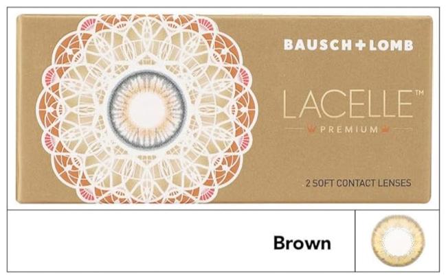 Bausch & Lomb Lacelle Premium Color Contact Lenses - Brown (2 Lens/Box) - Optico Eyewear